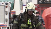 Mueren ocho bomberos en un gran incendio en Moscú