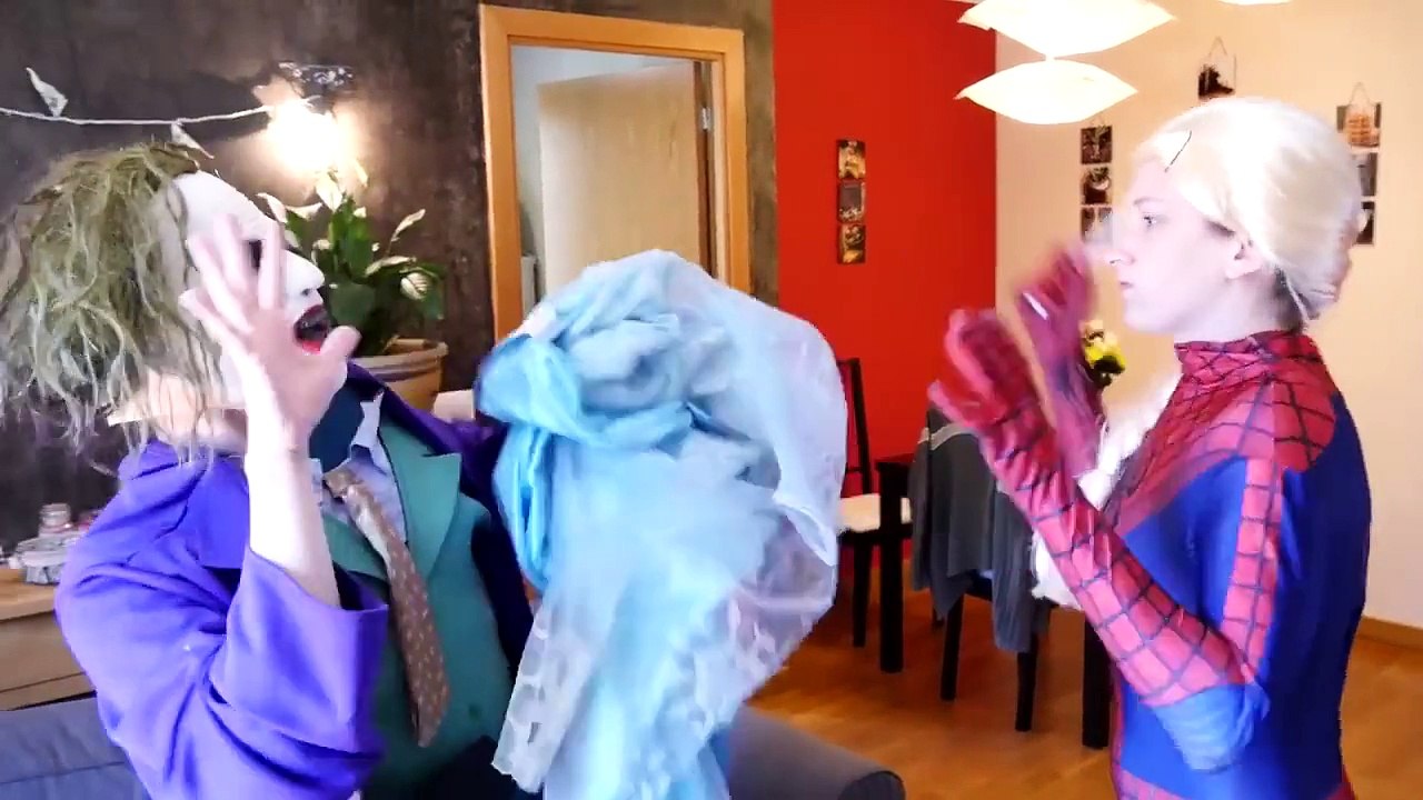 Spiderman Prank vs Frozen Elsa & Joker w_ King Kong, Spiderbaby, Princess Anna & Funny SUperhero-t0pHUS3ZbgM part 6