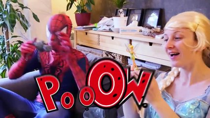 Spiderman Become a doll vs Frozen Elsa & Maleficent w_ Spiderbaby Jack Frost & Funny Supehero-abymkKbby_E part 1