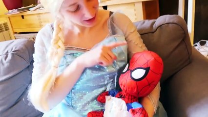 Spiderman Become a doll vs Frozen Elsa & Maleficent w_ Spiderbaby Jack Frost & Funny Supehero-abymkKbby_E part 10