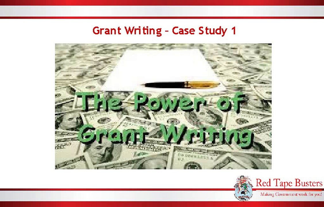 Grant Writing – Case Study 1