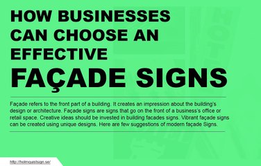 Modern façade signs and their benefits