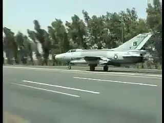 PAF F_16 Landing on PAK MOTORWAY.....Amazing Video
