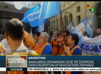 Argentina: empleados bancarios rechazan el modelo económico de Macri