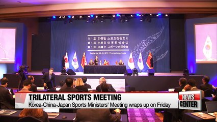 Sports ministers of Korea, China, Japan vow to boost cooperation and exchanges
