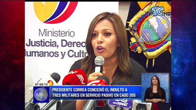 Presidente Correa concedió el indulto a tres militares en servicio pasivo en caso 30S