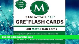 Popular Book 500 GRE Math Flash Cards (Manhattan Prep GRE Strategy Guides)