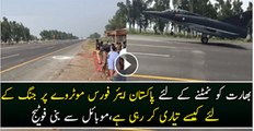 Pakistan Military Air Force Exercises On Motorway Road