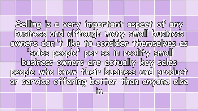 Sales Skills for Small Business Owners
