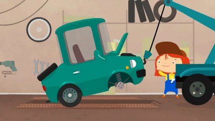 Kids animation. Car Doctor and Green car. Car repair cartoon with Doctor McWheelie