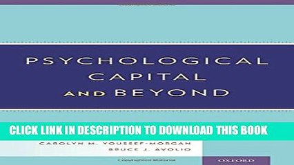 [PDF] Psychological Capital and Beyond Popular Collection