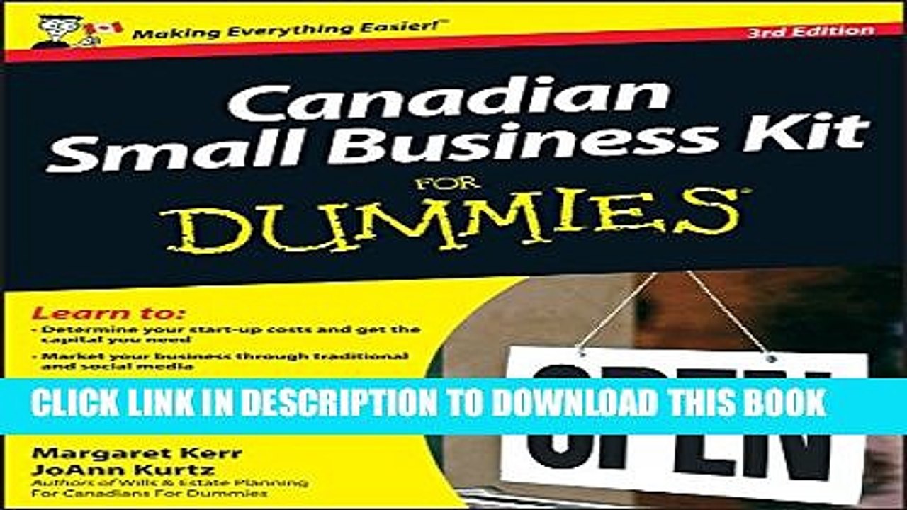 [PDF] Canadian Small Business Kit For Dummies Full Online