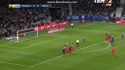 1-0 Yann Bodiger Penalty Goal HD - Toulouse 1-0 PSG - 23.09.2016 HD