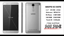 Lenovo K5 Note, 5.5", IPS FHD 64-bit, Octa-core MTK6755, 4G Phone