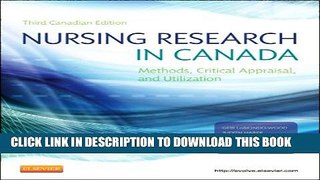 [PDF] Nursing Research in Canada: Methods, Critical Appraisal, and Utilization Full Online