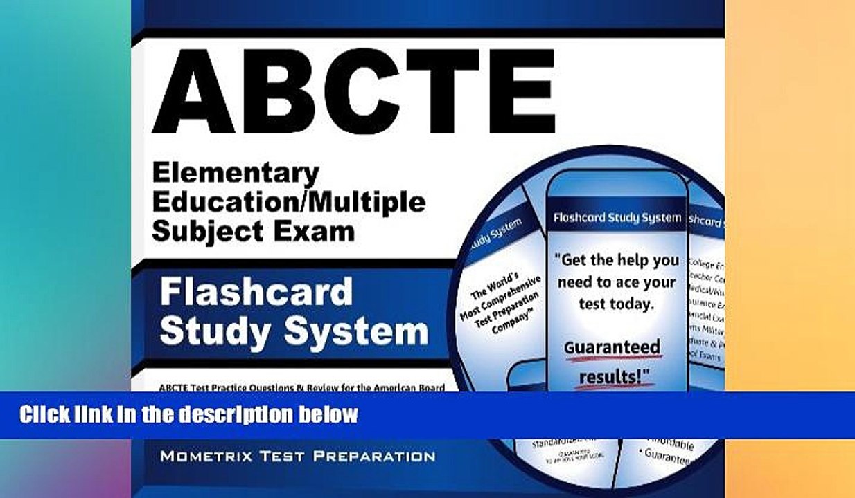 Big Deals  ABCTE Elementary Education/Multiple Subject Exam Flashcard Study System: ABCTE Test