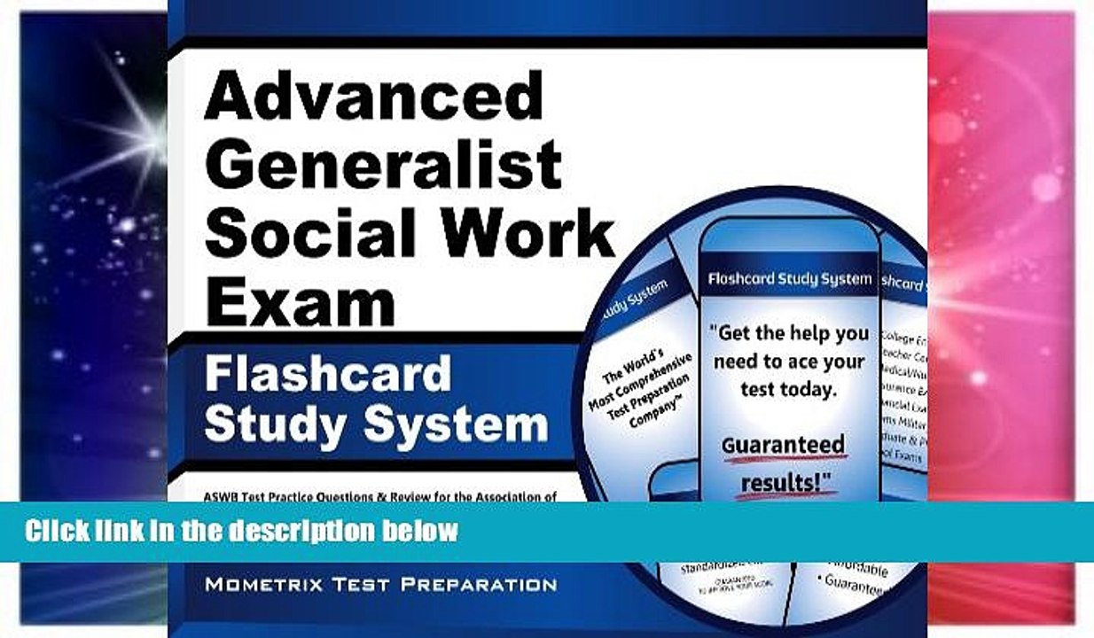 Big Deals  Advanced Generalist Social Work Exam Flashcard Study System: ASWB Test Practice