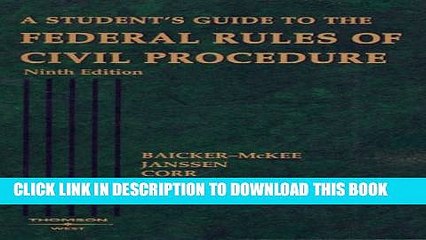 [PDF] Student s Guide to the Federal Rules of Civil Procedure Full Online