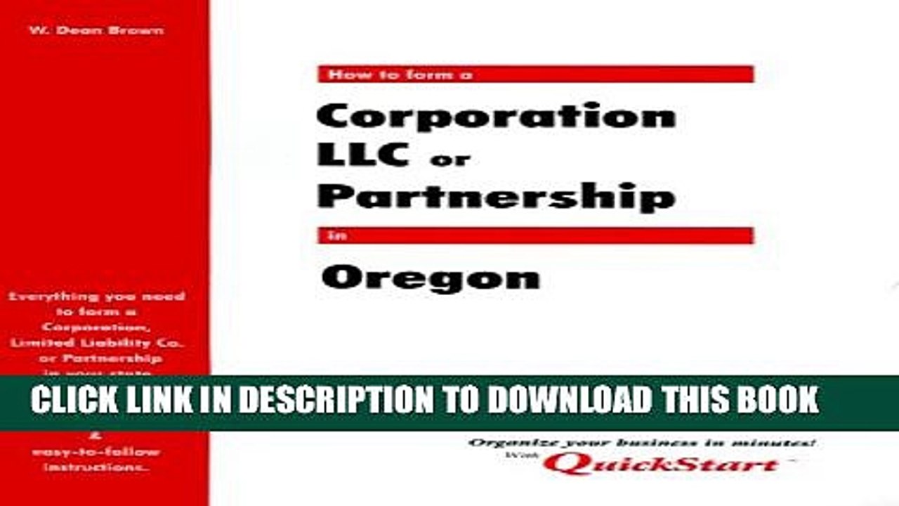 [PDF] How to Form a Corporation, LLC or Partnership in Oregon Popular Colection