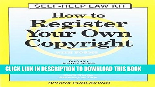 [PDF] How to Register Your Own Copyright: With Forms : Take the Law into Your Own Hands Popular