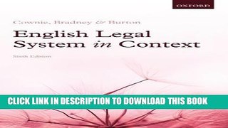 [PDF] English Legal System in Context 6e [Online Books]