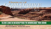 [PDF] Basics of Qualitative Research: Techniques and Procedures for Developing Grounded Theory 3rd