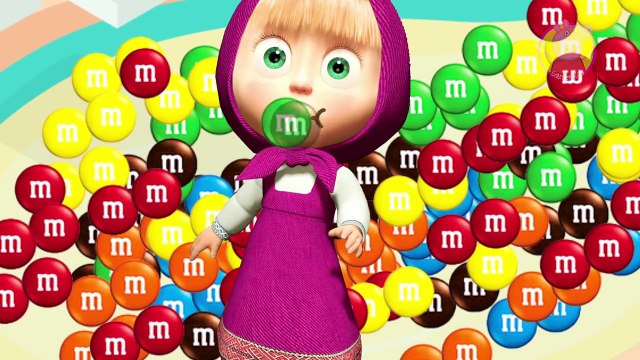 Masha And The Bear Cry at Doctor with injection M&M, Ice Cream and Many Lollipops