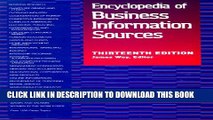 [PDF] Encyclopedia of Business Information Sources: A Bibliographic Guide to More Than 32,000