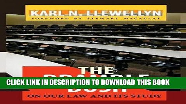 [PDF] The Bramble Bush: On Our Law and Its Study [Full Ebook]