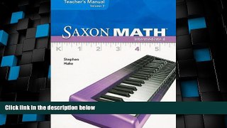 Big Deals  Saxon Math Intermediate 4, Vol. 2, Teacher s Manual  Best Seller Books Best Seller