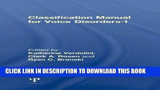 [PDF] Classification Manual for Voice Disorders-I Popular Online