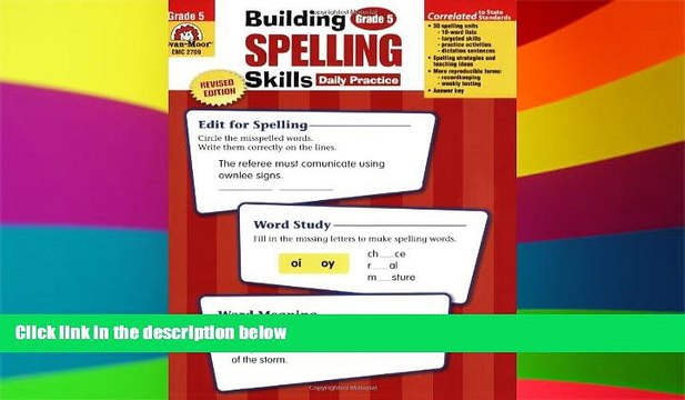 Big Deals Building Spelling Skills: Grade 5 Best Seller Books Best Seller