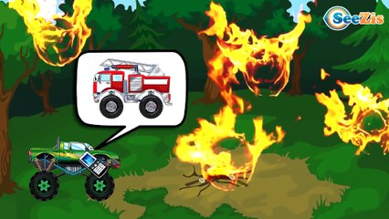 The Police Car & Fire Truck - City Heroes  - Videos For Children | Cartoons for kids