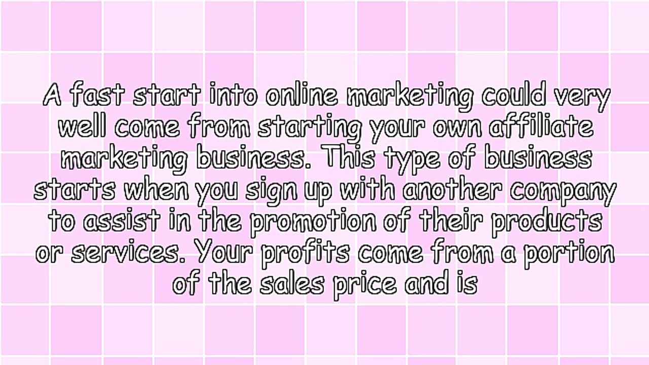 Get A Fast Start With Affiliate Marketing