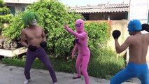 Spiderman vs Joker Boxing Dance Frozen elsa vs Pinks SpiderGirl Pranks Fun superheroes-9SRDgHyQ3Jo part 2