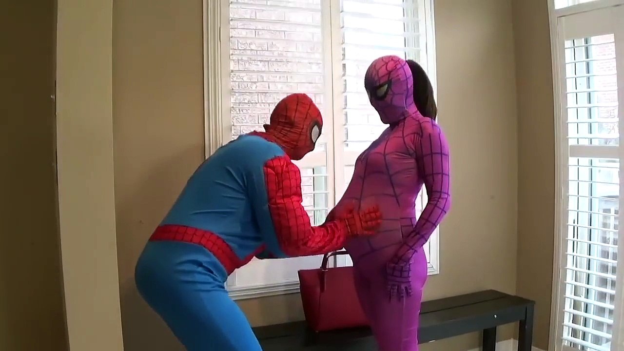 SuperHeroes ForReal Compilations Pregnant Pink SpiderGirl Spiderman Frozen Elsa Maleficent Prank-part 1
