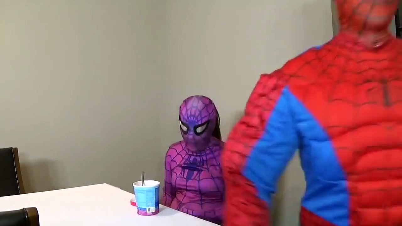 SuperHeroes ForReal Compilations Pregnant Pink SpiderGirl Spiderman Frozen Elsa Maleficent Prank-part 2