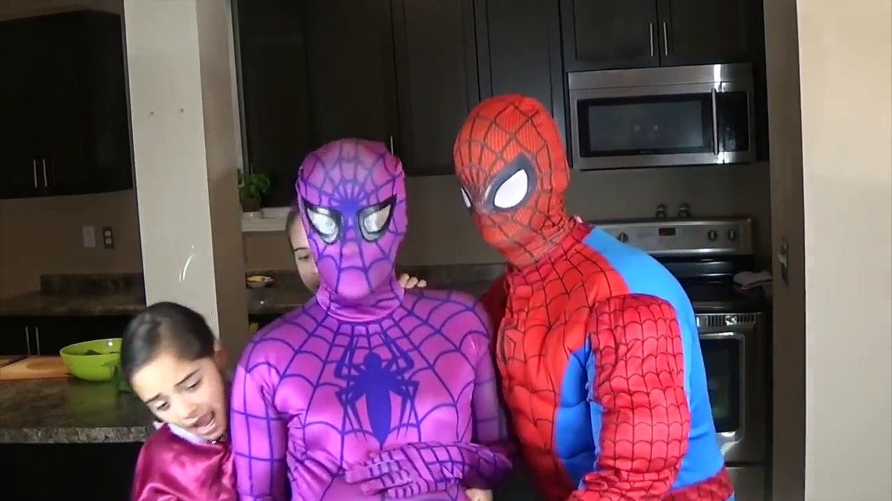 SuperHeroes ForReal Compilations Pregnant Pink SpiderGirl Spiderman Frozen Elsa Maleficent Prank-part 5