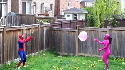 SPIDERMAN VS JOKER VS EVIL WUBBLE BUBBLE VS PINK SPIDERGIRL _ SUPERHERO IN REAL LIFE-FKxSFfDptVQ part 1