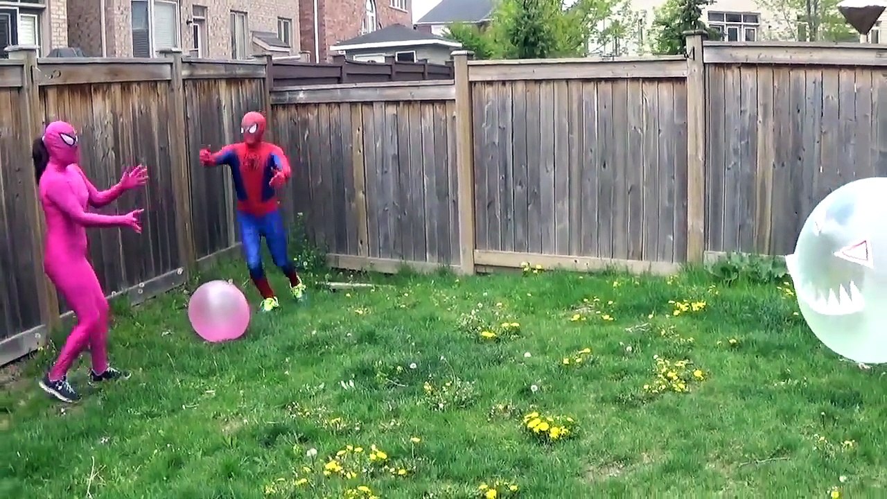 SPIDERMAN VS JOKER VS EVIL WUBBLE BUBBLE VS PINK SPIDERGIRL _ SUPERHERO IN REAL LIFE-FKxSFfDptVQ part 2
