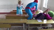 Spiderman vs Catwomen rescue dogs drowning Frozen Elsa Captain Fun Superheroes joker pranks-BMw-bEcJdbU part 9