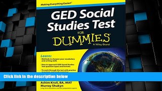 Big Deals  GED Social Studies For Dummies  Best Seller Books Best Seller