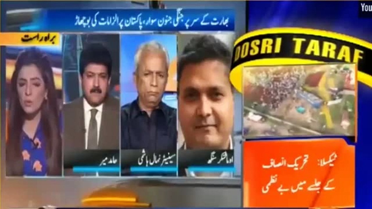 Agar Bhagat Singh freedom fighter tha tu Burhaan Wani bhi freedom fighter hai - Fight Between Hamid Mir and Indian Jounalist