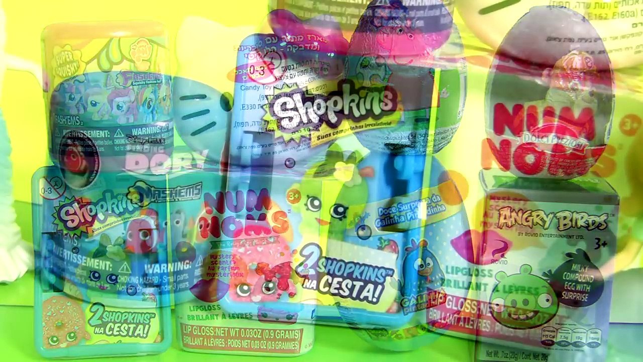 NEW Surprise Eggs Toys Hello Kitty NUM NOMS Paw Patrol Choco Egg SHOPKINS Galinha Pintadinha
