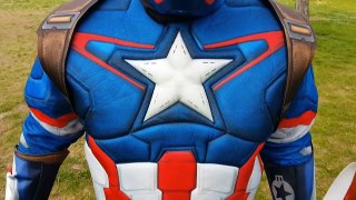 T-Rex vs BATMAN SPIDERMAN Captain America - Ironman Prank - Halo - IRL - Superhero Fun In Real part 5