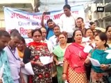 Contractual teachers protest demanding stabilisation of jobs