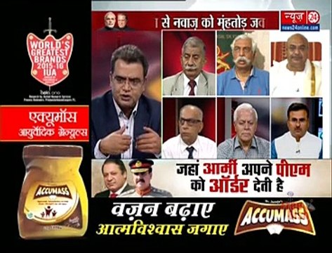 Mere baal sufaid ho gaye yeh sun sun kar ke hum Pakistan ke khilaf kaya kar sakte hain Indian anchor fed up with Ex-Indian army man long list of options against Pakistan