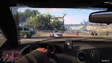 GTA V running from cops
