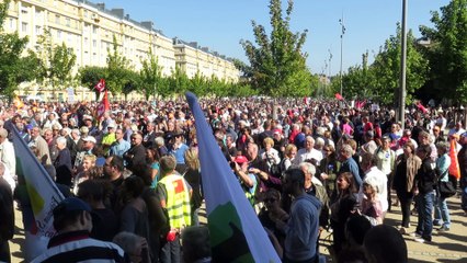 Manif Alstom Belfort départ de la Maison du peuple