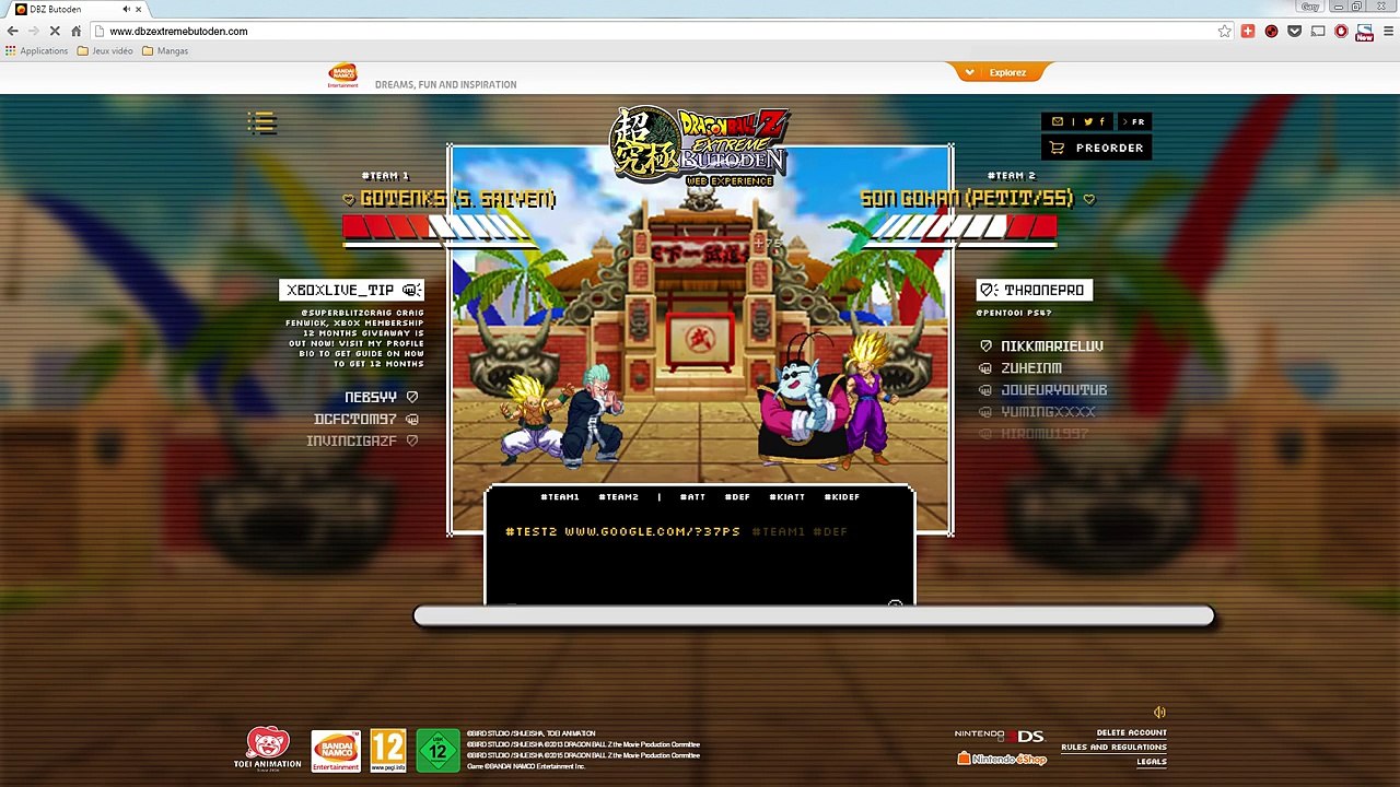 Dragon Ball Z: Extreme Butoden - 3DS - Fight with Tweets! (English)